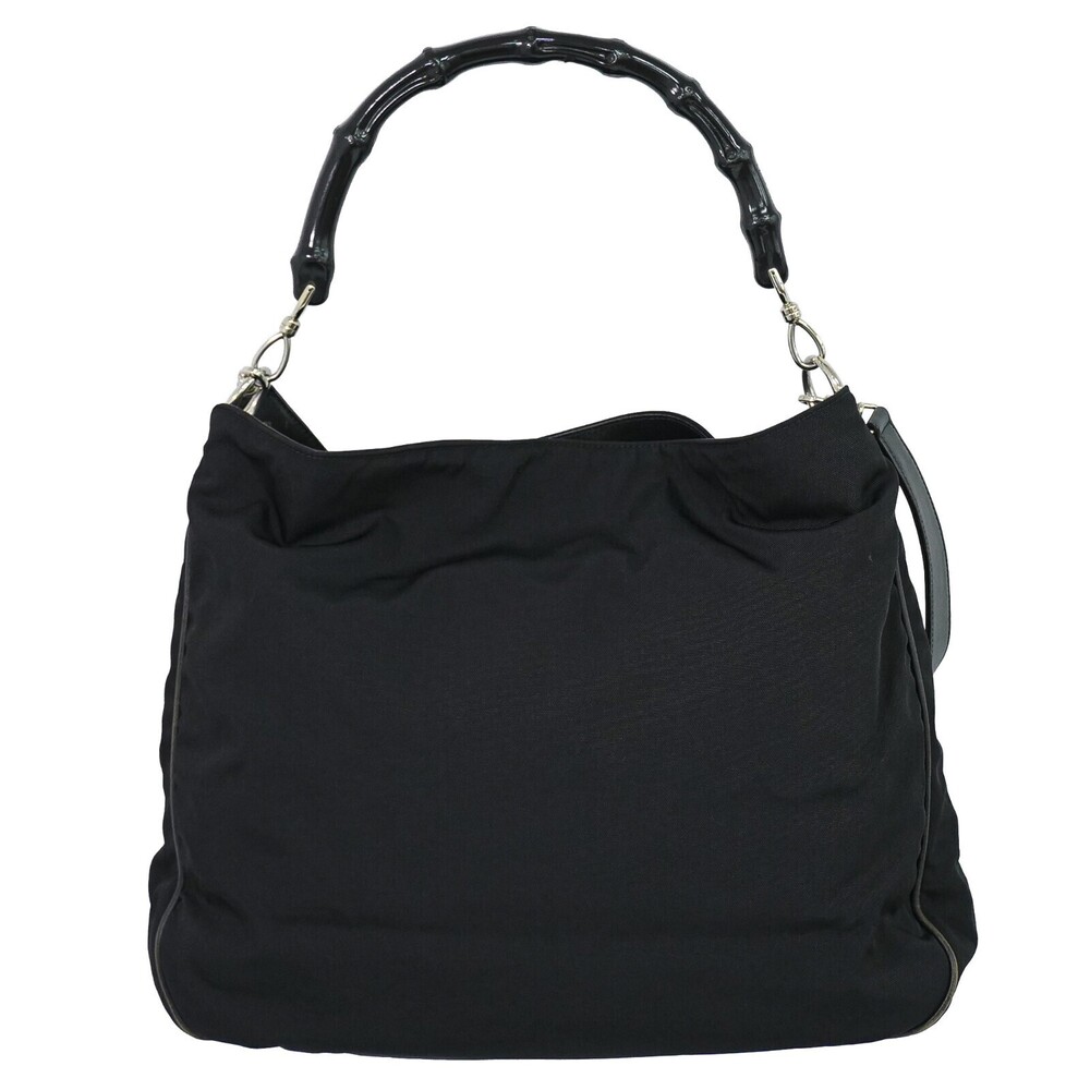 Gucci Vintage Bamboo Hobo Nylon Medium